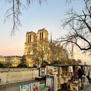 notre dame paris painting latin tour paris